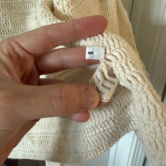 Ulla Johnson Fringe Tassle Knit Cardigan Size Small Color Cream - Picture 4 of 5